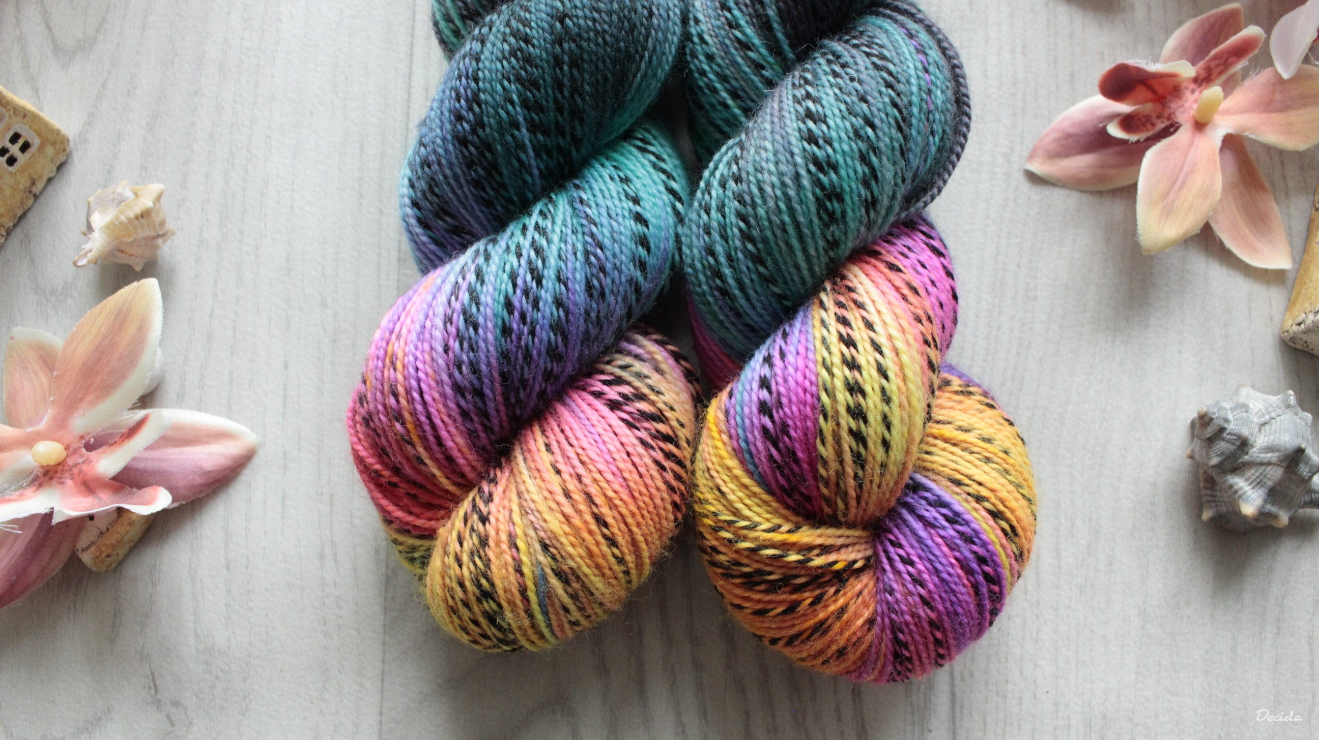 "Neon Night" - ZEBRA Merino sw/nylon 400m/100g
