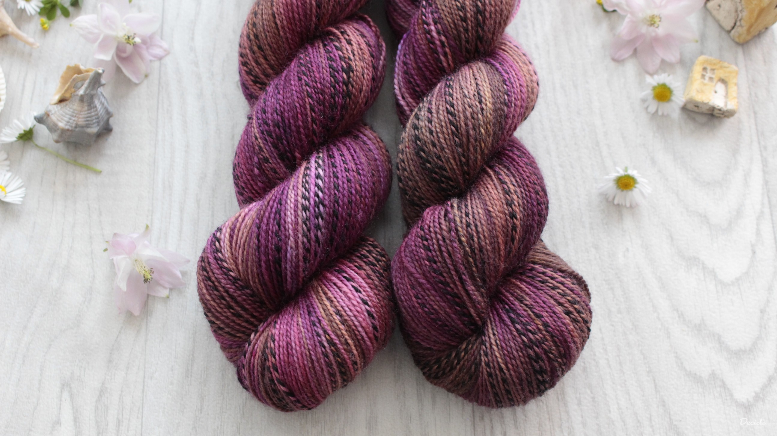 "Čokoláda s višněmi" - ZEBRA Merino sw/nylon 400m/100g