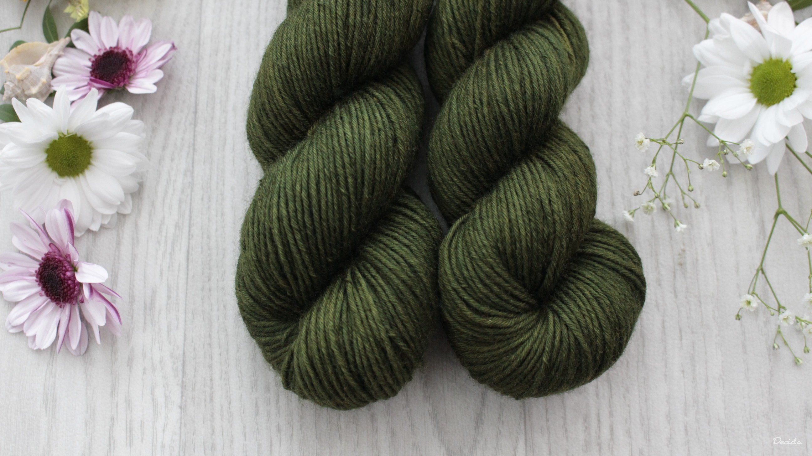 "Avocado" - Merino sw/polyamid 4,5mm