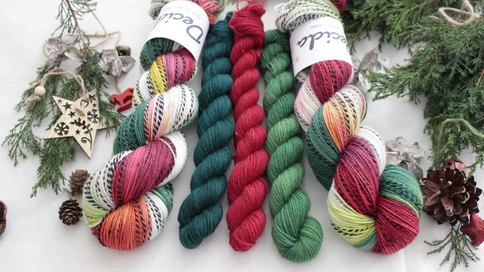 "Vánoční girlanda 2" - ZEBRA Merino sw/nylon 400m/100g