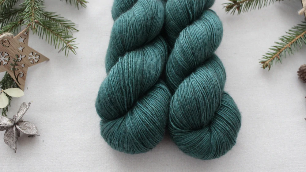 "Teal 2" 120g -  65%merino 20%hedvábí a 15% yak