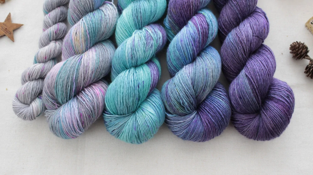 "Fade set 43" -  420g merino/hedvábí 70/30 400m