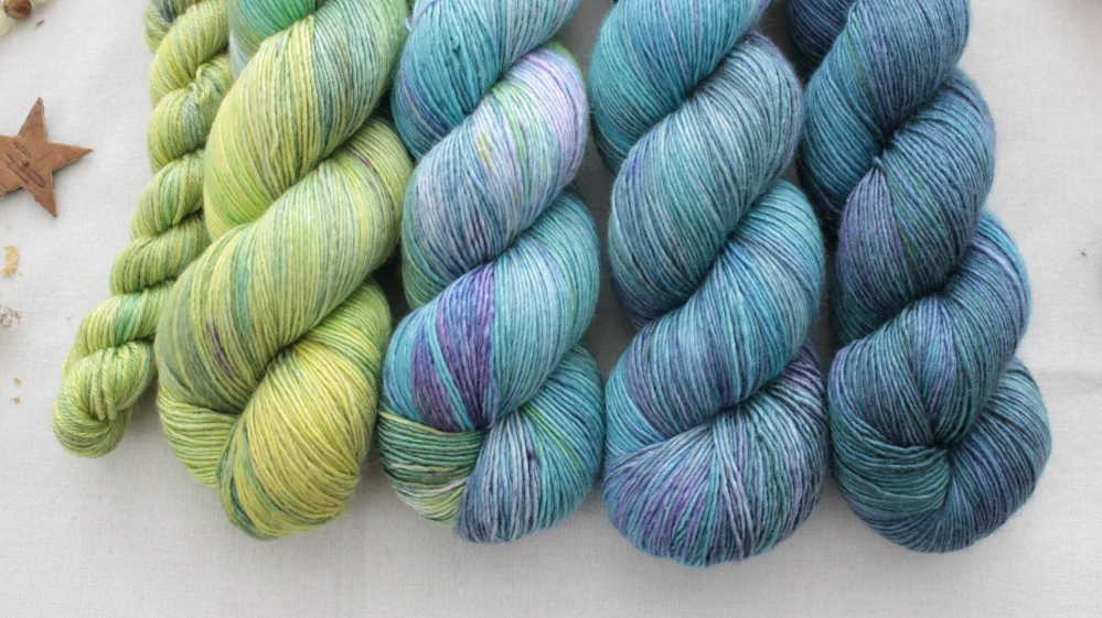 "Fade set 44" - 420g merino/hedvábí 70/30 400m