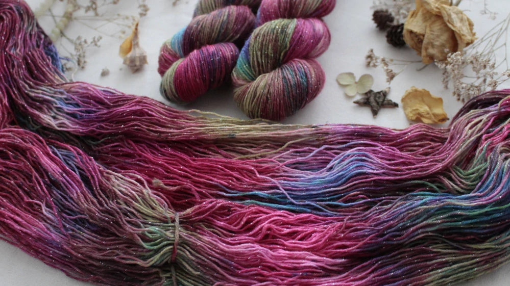 "Anika" - EXTRA Merino sw/polyamid/Lurex 400m/100g