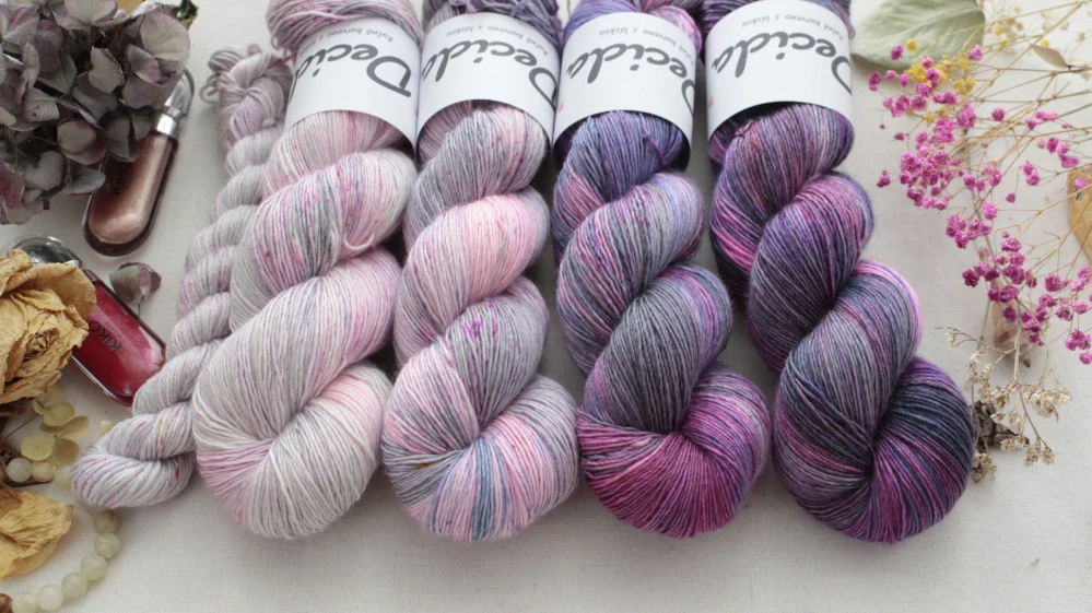 "Fade set 57" - 420g merino/hedvábí 70/30 400m