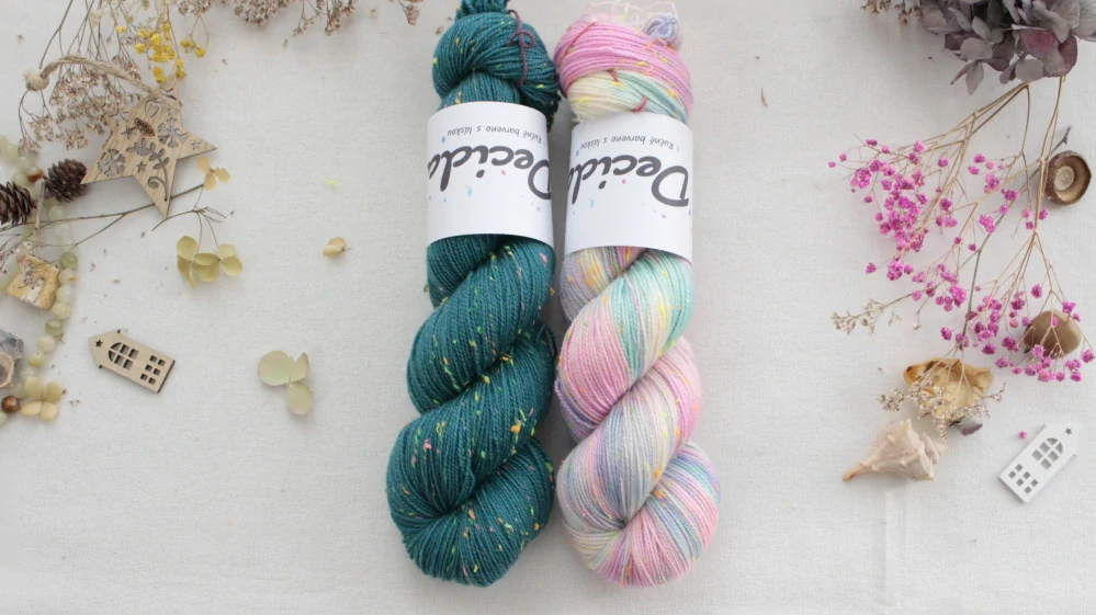 "Teal" - merino a Donegal neps 400m
