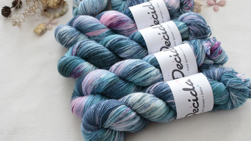 "Inca" - EXTRA Merino sw/polyamid/Lurex 400m/100g