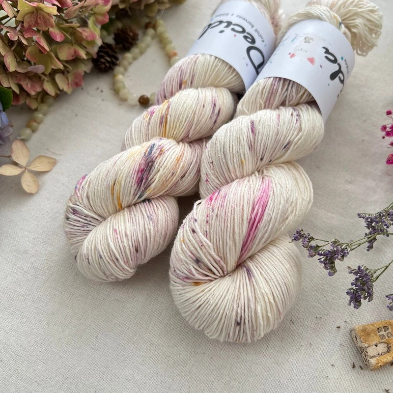 "Cherry pop 2" 80% merino 20% hedvábí 400m 