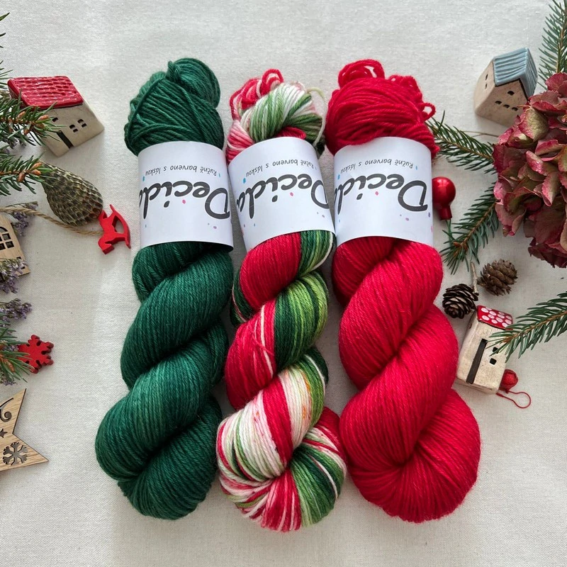 "Vánoční girlanda 11" -  Merino sw/polyamid 270m/100g PŘEDOBJEDNÁVKA
