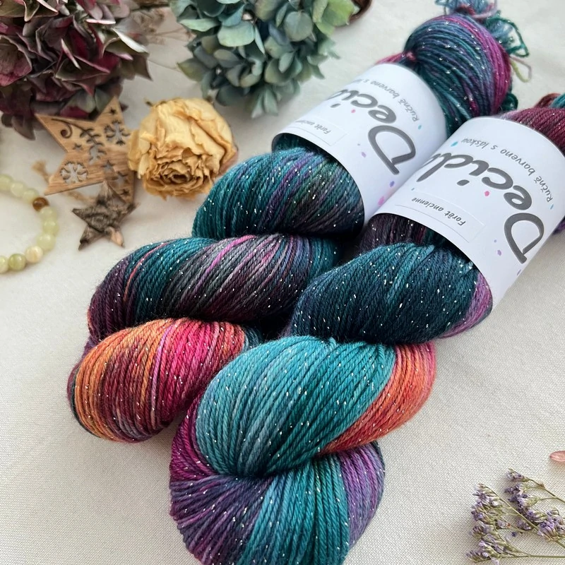 "Forêt ancienne" - EXTRA Merino sw/polyamid/Lurex 400m/100g