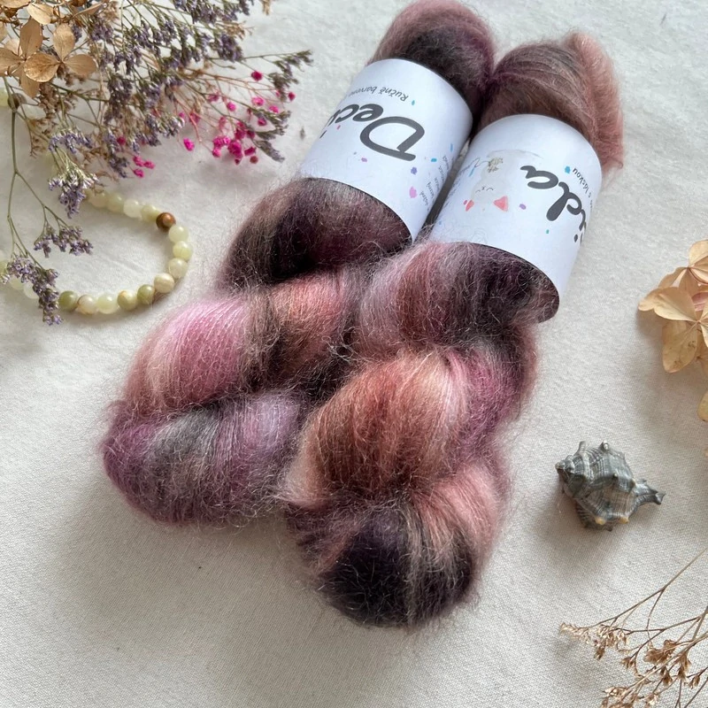 "Rosety"- 75% superkid mohér/25%hedvábí 420m/50g