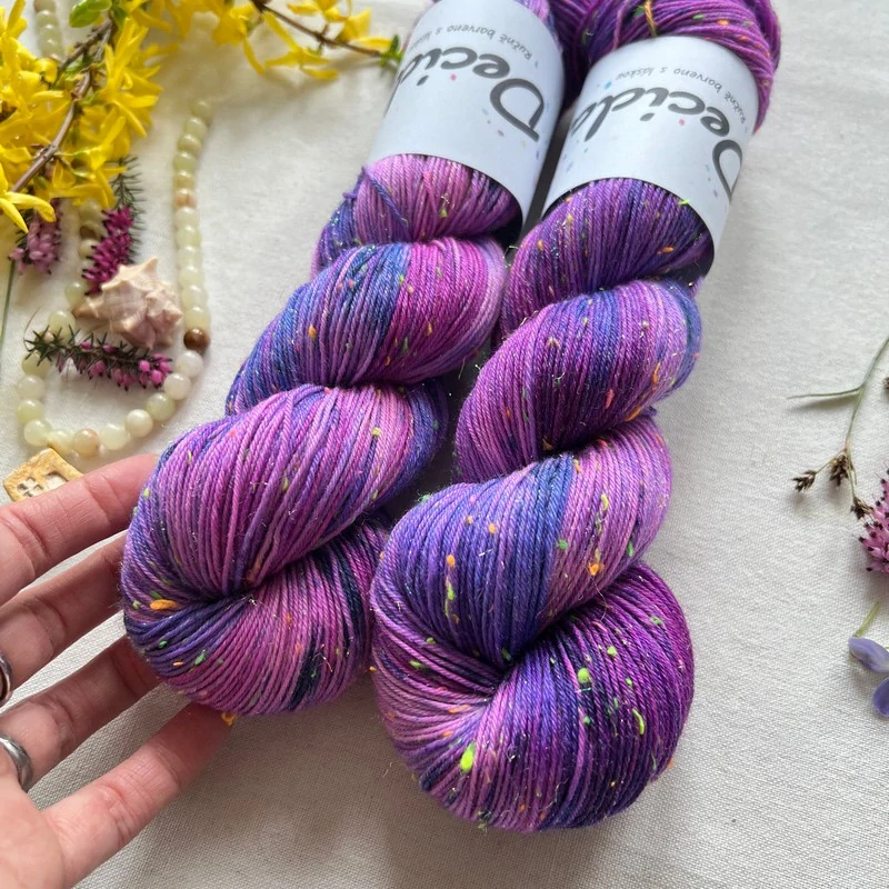"Magic Sprinkle" - 80% merino sw 10% donegal 10% stelina 400m/100g