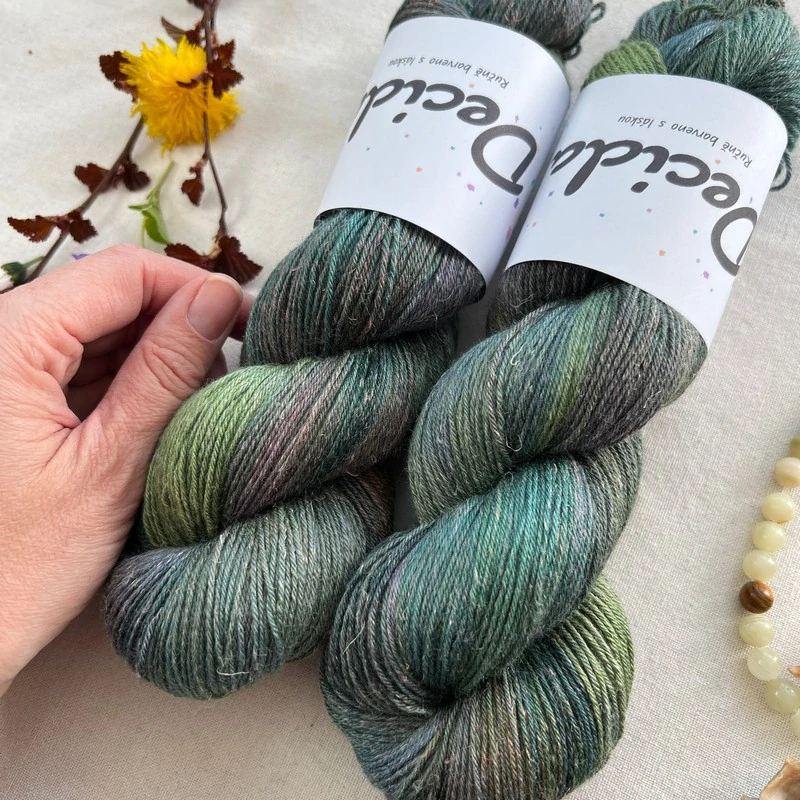 "Mireille" 60% merino 20% hedvábí 20% len 400m 