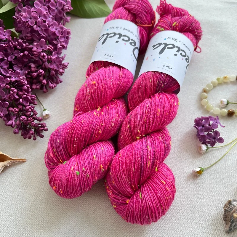 "Alba 2"- 80% merino sw 10% donegal 10% stelina 400m/100g