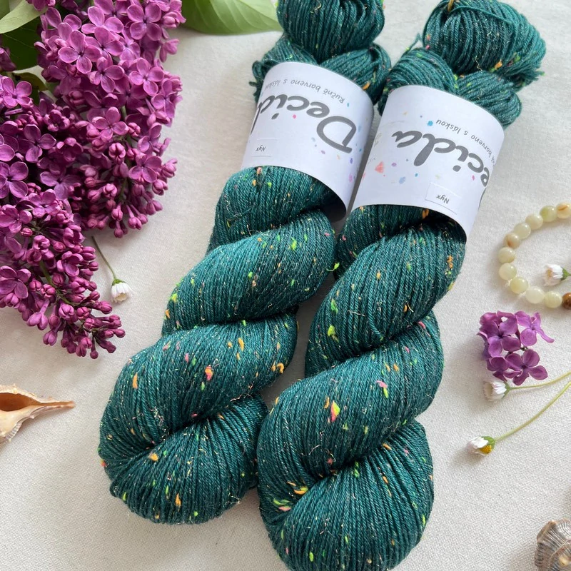 "Nyx"- 80% merino sw 10% donegal 10% stelina 400m/100g