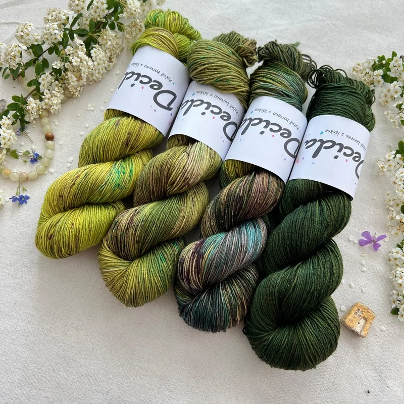 Fade set "Forgotten Garden" 400g - 80% merino sw 20% hedvábí 400m 