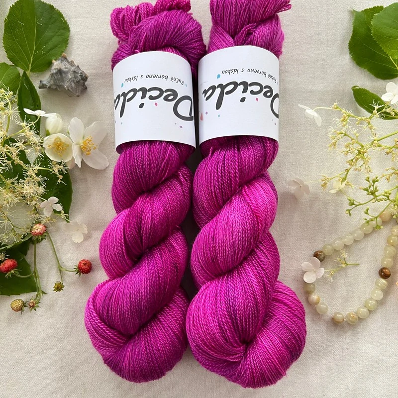 "Pink Rhapsody" merino/hedvábí 50/50 800m