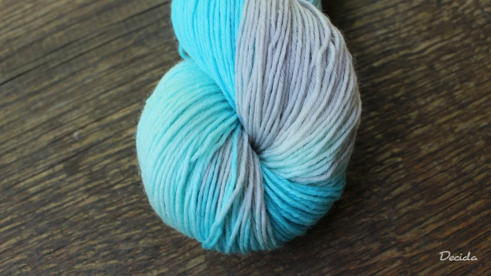 "Azur s trochou šedé" extra MERINO se sw 3mm