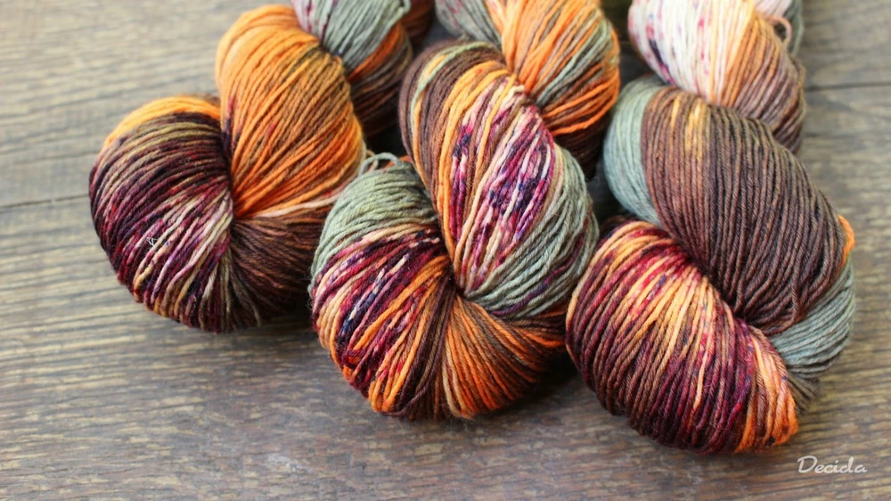 "Vykutálená mandarinka" extra MERINO se sw 3mm