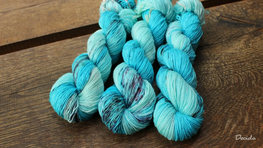 "Azur probarvená"  extra MERINO se sw 3mm