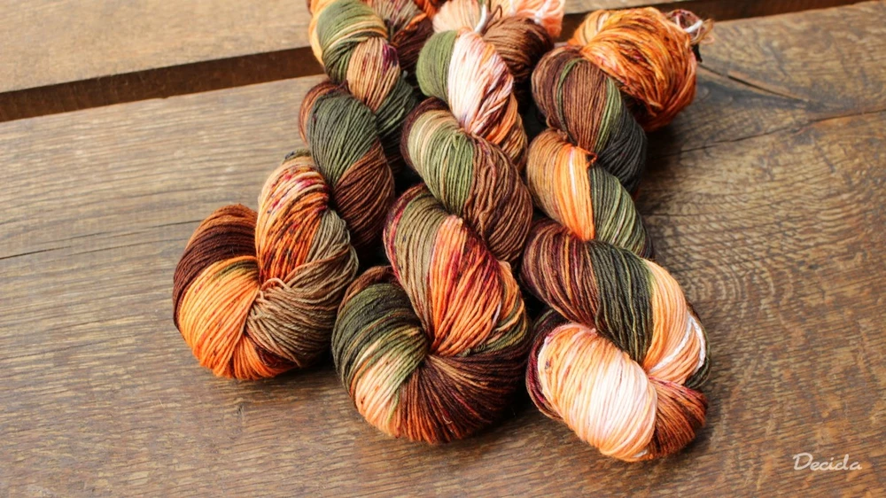 "Vykutálená mandarinka"  extra MERINO se sw 3mm