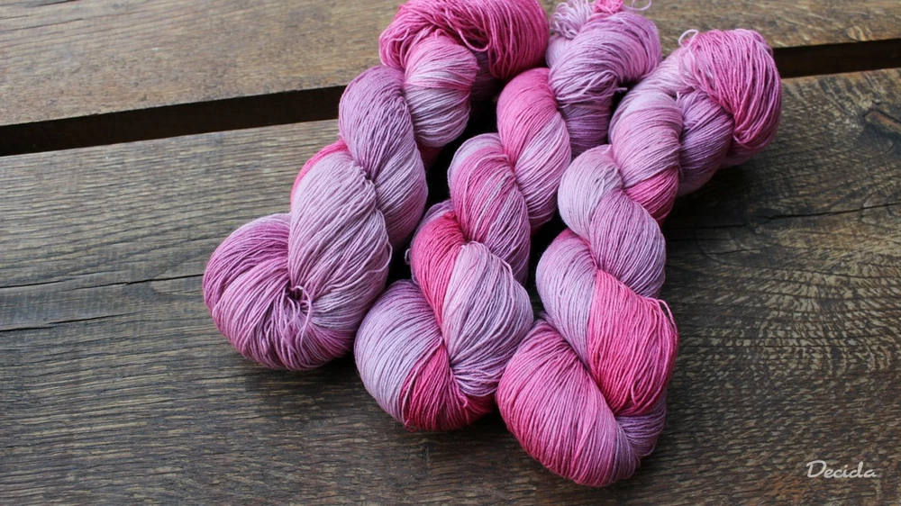 "Kvítky" Merino/hedvábí 2mm