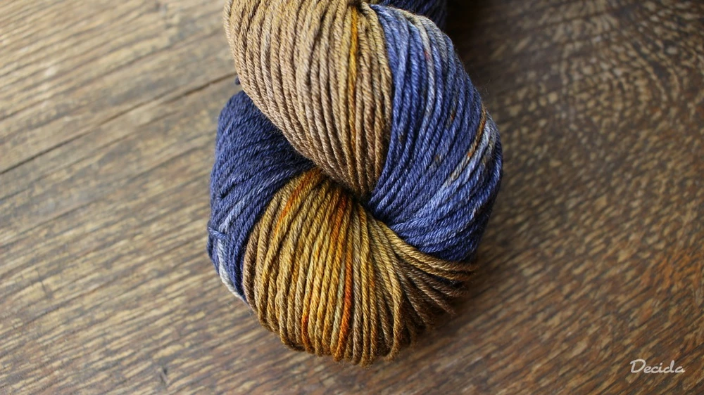 "Navy a khaki 2" Merino/hedvábí 4mm 