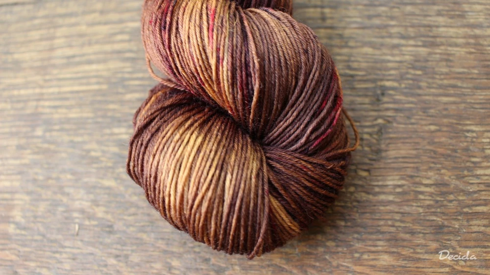 "Čokoláda a burgunda" extra MERINO se sw 3mm