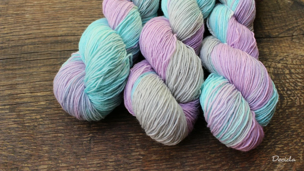 "Pomněnky s šedou"  extra MERINO se sw 3mm