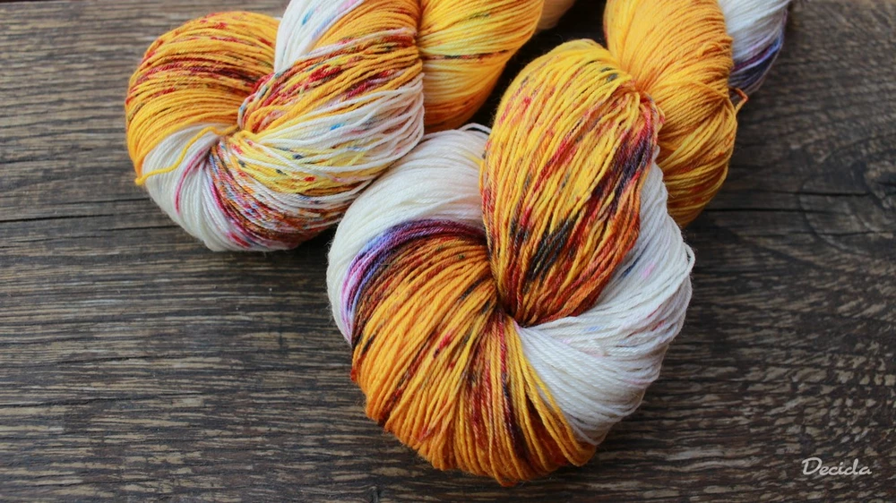 "Koření a hořčice" Merino/hedvábí 2mm