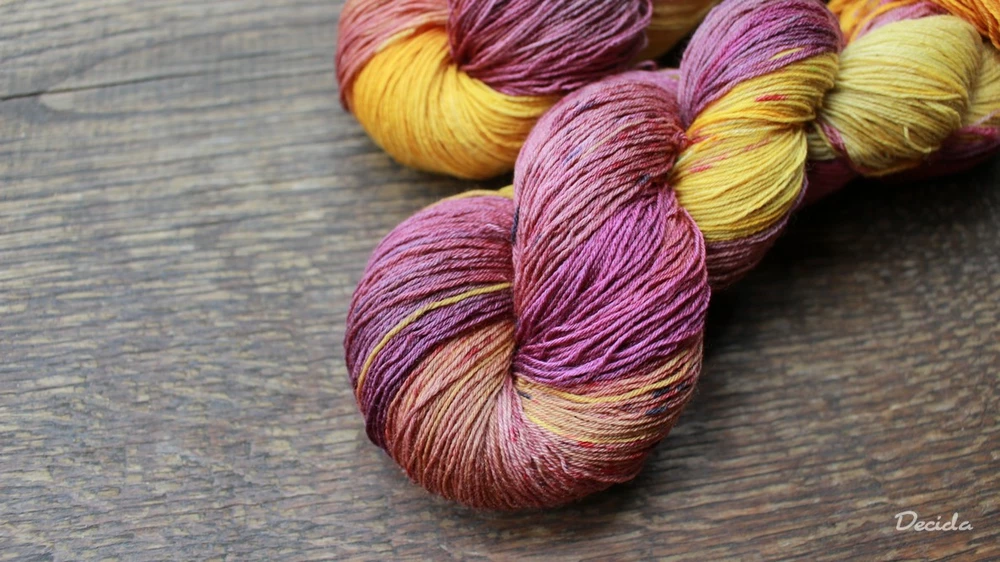 "Zlatý motýl"  Merino/hedvábí 2mm