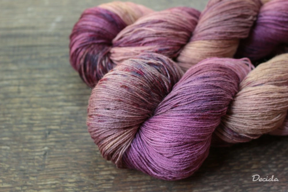 "Karamelový dezert 2" merino/hedvábí 2mm