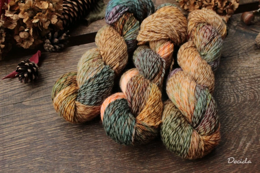 "Fallen leaves" - Tweed merino 225m/100g