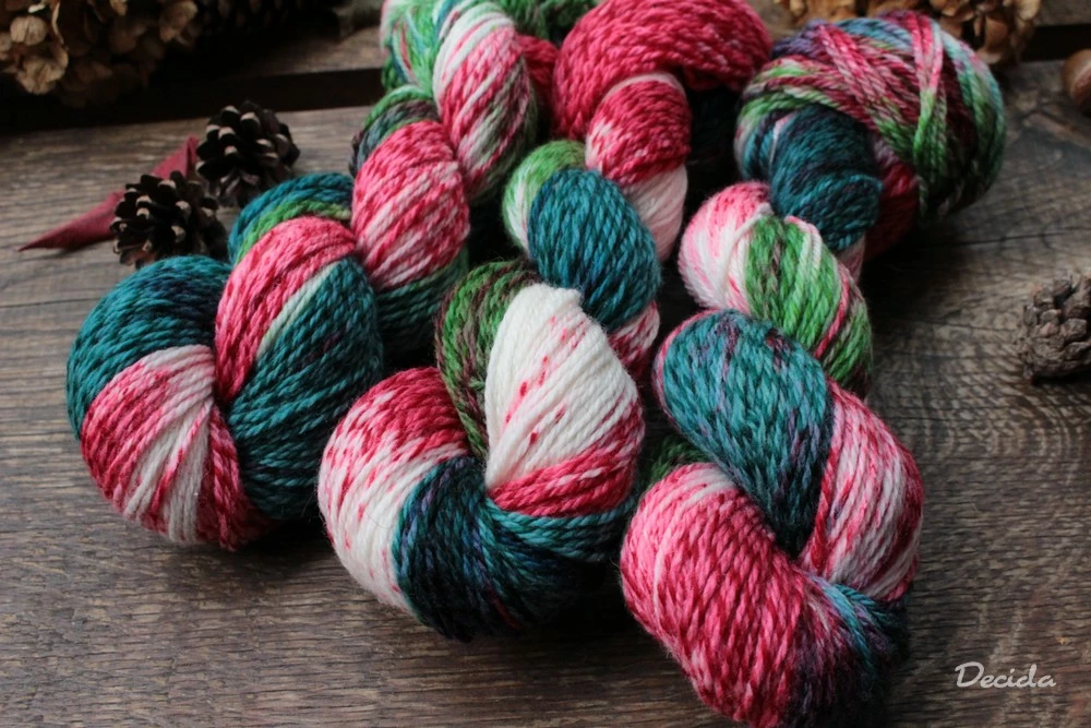 "Vánoční girlanda" - Tweed merino 225m/100g