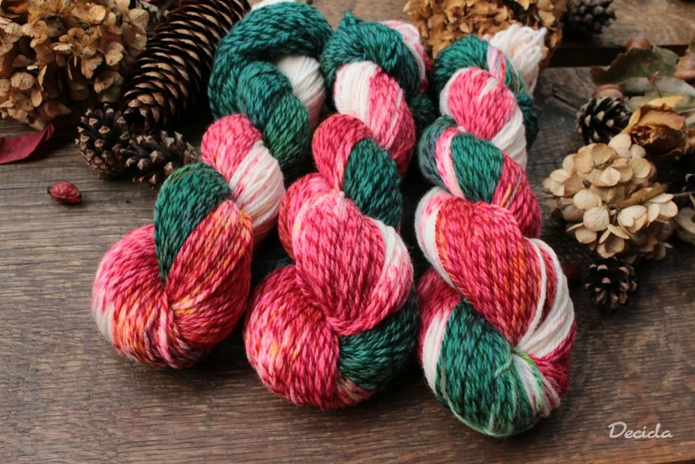"Vánoční girlanda Plus" - Tweed merino 225m/100g