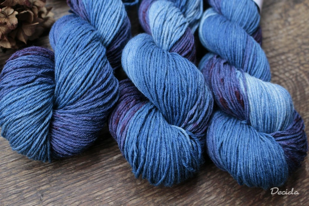 "Ošoupané džíny" Merino/hedvábí 4mm 