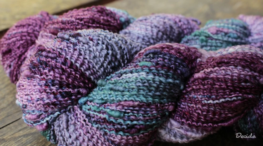 "V borůvčí" - efektní merino SLUB