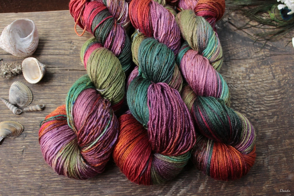"Guisantes" merino/hedvábí 50/50 