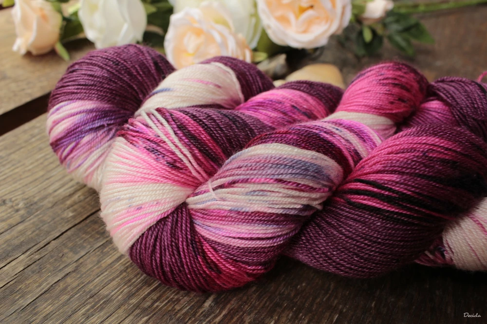"Hot pinki isla" - 70%merino/10%kašmír/20%hedvábí