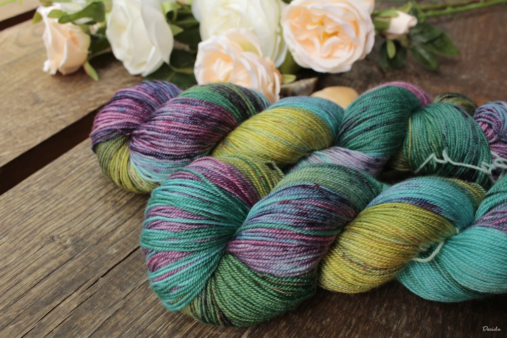 "V dešti tančím" - 70%merino/10%kašmír/20%hedvábí