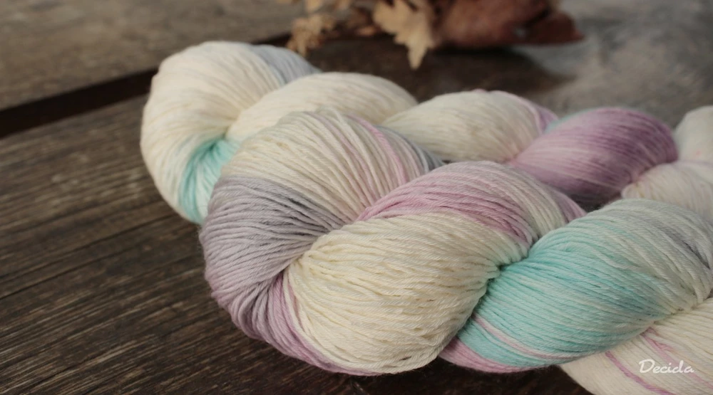 "Ledové sny - světlé"  extra MERINO se sw 3mm