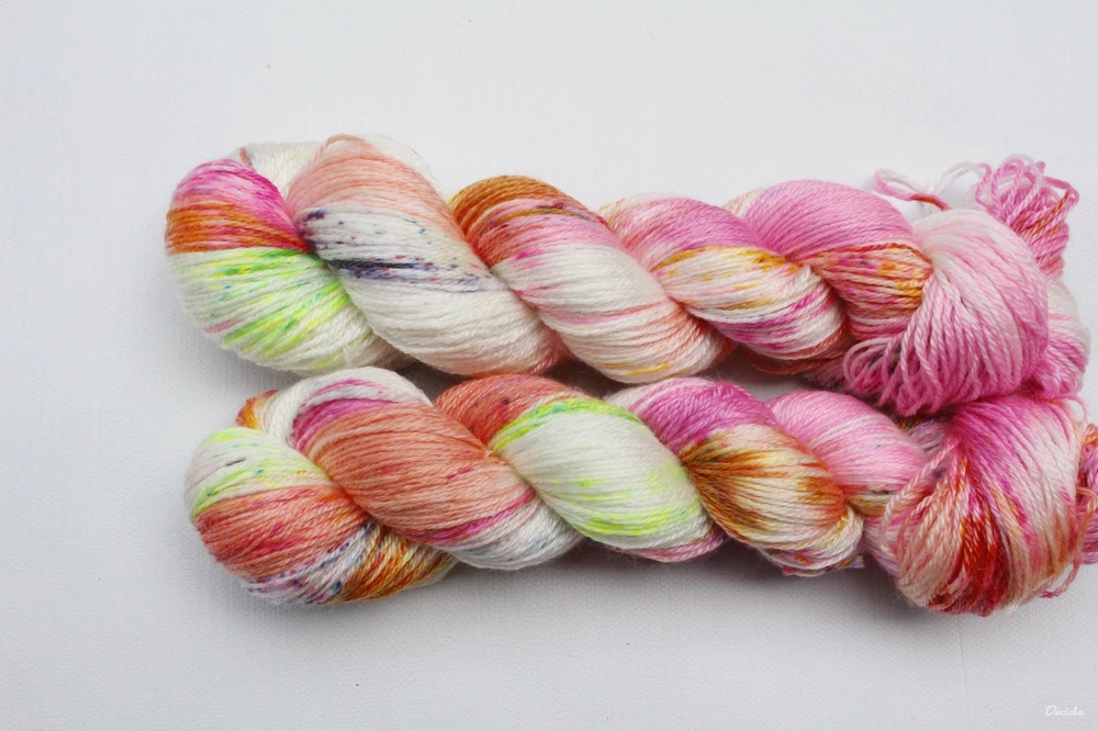 "Pink-orange passion" Novinka Merino/tencel 333m