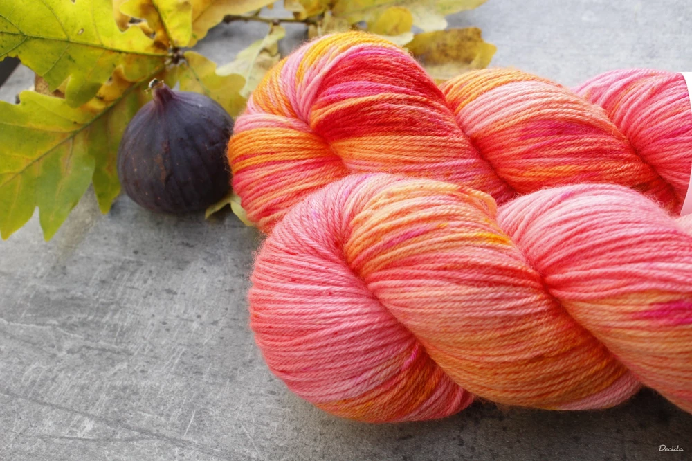 "Rose and apricot" EXTRA Merino sw/polyamid 365m/100g