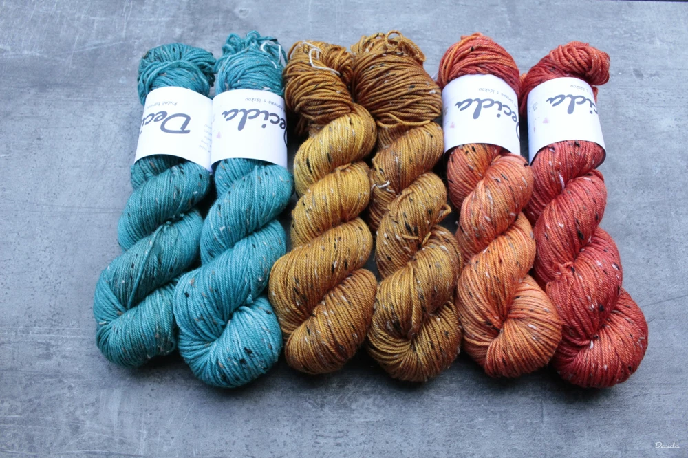 "Tree bark" Donegal DK -  85% merino a 15% donegal nopky