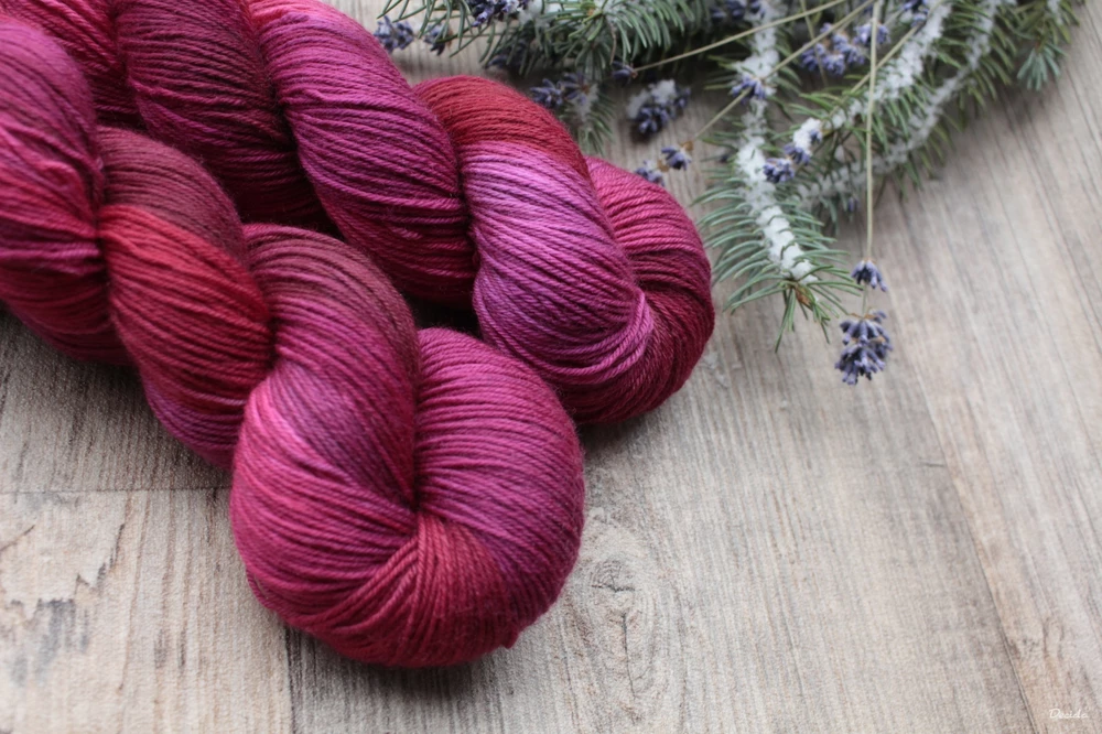 "Sweet raspberries" EXTRA Merino sw/polyamid 365m/100g
