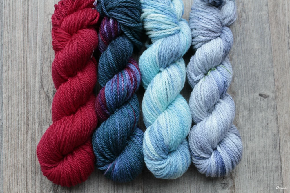 "Blue lips" Chunky merino sw 100m/100g