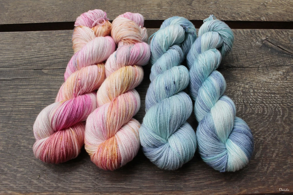 "Na růžovém obláčku" merino/hedvábí 80/20 400m Twist 