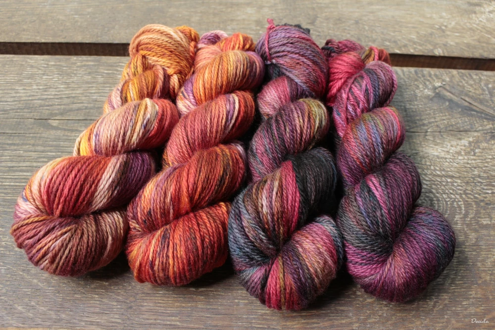 "Burning Orange" - merino/kašmír/nylon ARAN 166m/100g