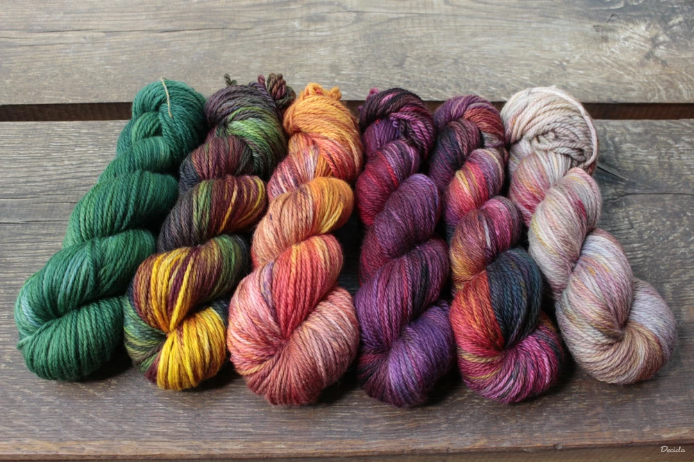 "V trávě" - merino/kašmír/nylon ARAN 166m/100g