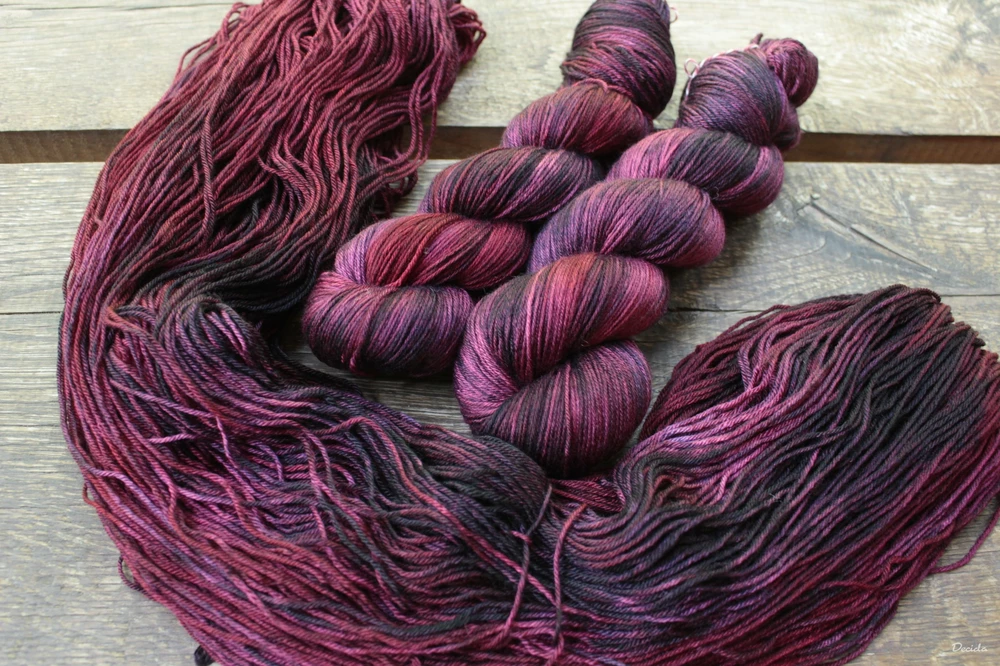 "Burgund" merino/hedvábí 50/50 400m bez SW 